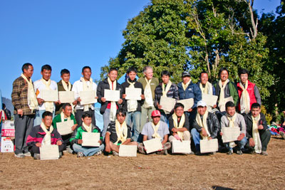 Staff with certificates